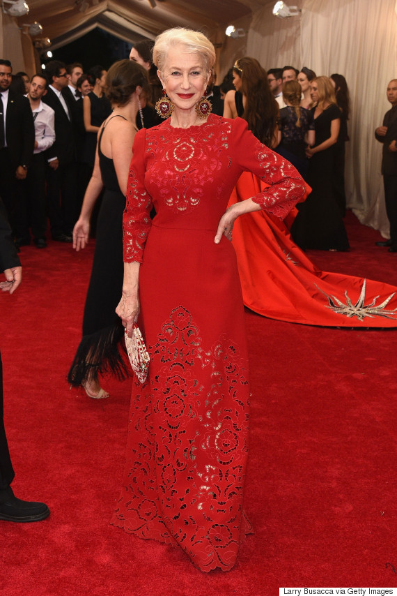 Helen Mirren Sizzles In A Stunning SeeThrough Dress At The Met Gala
